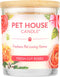 One Fur All Pet House Candle, Fresh Cut Roses, 100% Plant-Based Wax, Non-Toxic, Eco-Friendly Air Freshener