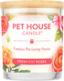 One Fur All Pet House Candle, Fresh Cut Roses, 100% Plant-Based Wax, Non-Toxic, Eco-Friendly Air Freshener