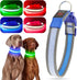 YFbrite Full Adjustable LED Dog Collar, Reflective Light Up Collar for All Dogs Safety (Medium, Blue-2)