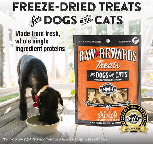 Northwest Naturals Raw Rewards Freeze-Dried Salmon Treats for Dogs and Cats, 2.5 Oz