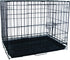 YML 24-Inch Foldable Light Duty Door Dog Crate, Black with Wire Bottom Grate and Plastic Tray