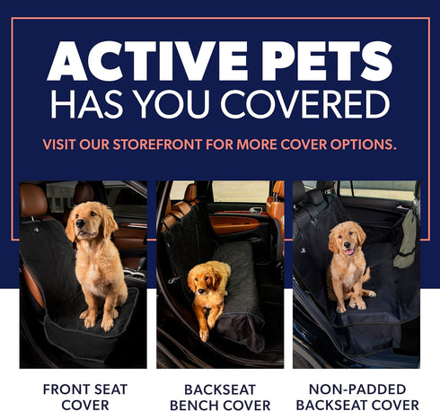 Active Pets Waterproof Dog Car Seat Cover for Back Seat, Suitable for Trucks, Sedans & SUVs (Beige XL)