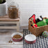 Bone Dry Ceramic Pet Bowls, Microwave & Dishwasher Safe, Non-Slip Bottom for Secure Feeding, Medium Bowl Set, Rose