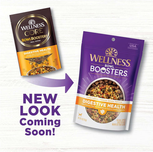 Wellness Bowl Boosters - Dog Food Topper for Small, Medium, & Large Breeds, Grain Free, Natural Chicken, 4 Ounce Bag
