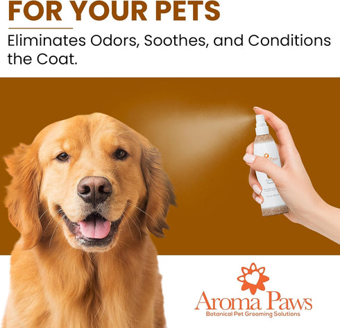 Dog Coat Conditioning Spray - Pet-Friendly Detangler with Natural Essential Oils - Coconut Papaya 4.5 oz
