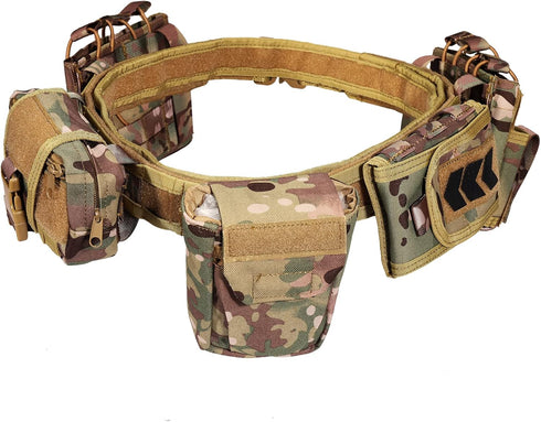 YAKEDA Tactical Duty Belt, Law Enforcement Utility Belt with Pouches, 7 in 1