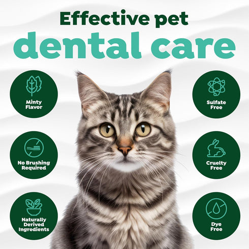 2oz. TropiClean Fresh Breath Cat Toothpaste for Teeth Cleaning, Breath Freshener, Easy to Use Plaque & Tartar Remover
