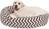 40 Inch Chocolate Chevron Sherpa Bagel Dog Bed, Cozy and Comfortable for Dogs