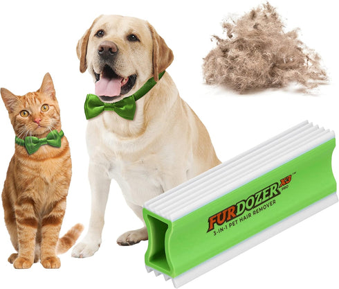 FurDozer X3 PRO Pet Hair Remover & Auto Detailing Tool for Carpets, Couches, Bedding, Reusable Pet Hair Tool