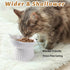 Ceramic Raised Cat Bowl, Tilted Anti Vomit Feeder for Indoor Cats, Whisker Friendly, Microwave and Dishwasher Safe