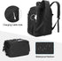 Swim Backpack for Swimmers, Equipment Bag with PVC Transparent Bag for Workout Gear, Black
