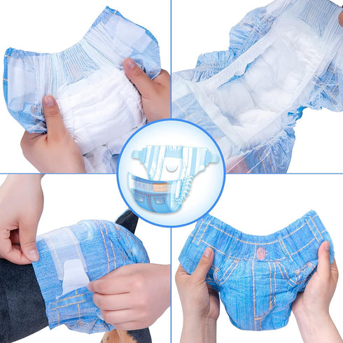 Disposable Dog Diapers for Female Dogs, Pet Soft Dog Diapers, Cat Diaper for Female Cats, Puppy Diaper 8pcs XSmall