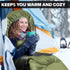 Sleeping Bag for Adults and Teens, Cold Weather Thickened Camping Bed, Extra-Wide 33In, Queen Size XL