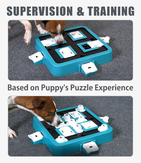 Aluckmao Dog Puzzle Toy, Adjustable Difficulty Levels Beginner to Advanced, Large Size, Brain Stimulation Mental