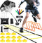 GHB Agility Ladder and Football Training Equipment Set with 4 Hurdles, Speed Ladder, and Resistance Parachute