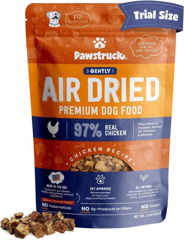 Pawstruck All Natural Air Dried Dog Food with Real Chicken - Grain Free, Made in USA, Non-GMO, High Protein Limited