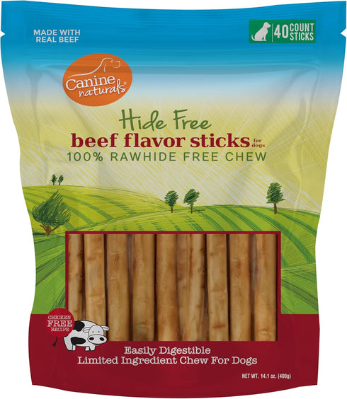 Canine Naturals Beef Chew - Rawhide Free Dog Treats - Made with