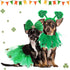 4 Pcs St Patrick's Day Dog Costume - Tutu for Dogs, Sequins Bowtie, Shamrock Headband, Green Puppy Skirt for Irish Party