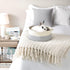 Bone Dry Pet Storage Collection Decorative Cotton Rope Basket/Bed, 15.75x6.25, White/Gray Cat Ears