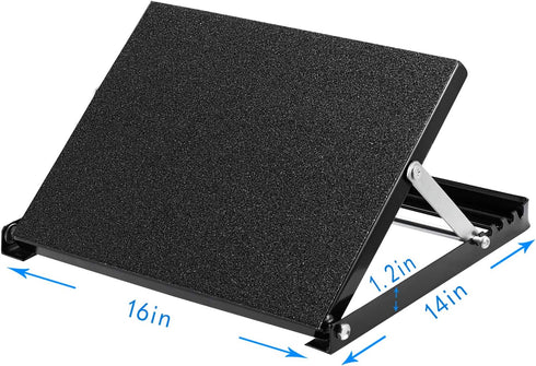 WL Professional Steel Calf Stretcher, Adjustable Ankle Incline Board, Slant Board with Non-Slip Surface, 16" x 14", 4