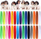 Weewooday 45 Pieces Puppy Whelping Collars, Double-Sided Newborn Pet Identification Bands, Adjustable Soft Collars