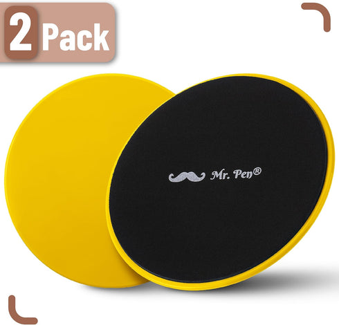 Mr. Pen- Core Sliders for Working Out, 2 Pack, Dual Sided, Workout Sliders Disc, Exercise Sliders Fitness Discs, Strength Slides, Fitness Sliders, Floor Sliders for Workout