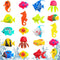 Weewooday 20 Pieces Artificial Moving Fishes, Plastic Floating Fish Ornament for Aquarium Decorations