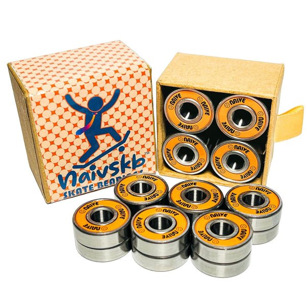 Skate Bearings 8mm 16 Pack, Precision 608 Bearings for Quad Inline Speed Skates, Roller Derby, Skateboard