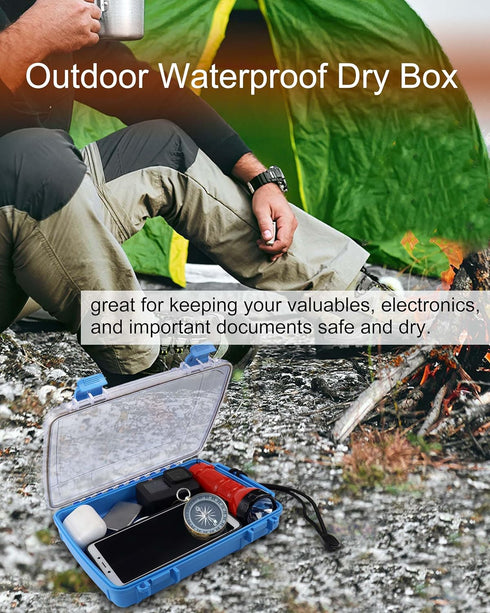 Waterproof Dry Box, Watertight Storage Box for Kayak & Boat, Floating Carrying Dry Tackle Box with Rope