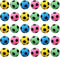 Skylety 32 Pieces Cat Soccer Balls, Foam Sponge Football Interactive Toy Sports Ball for Kittens