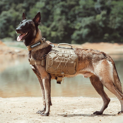 EXCELLENT ELITE SPANKER Dog Pack for Medium & Large Dogs - Hound Saddle Bag Backpack with 2 Side Pockets