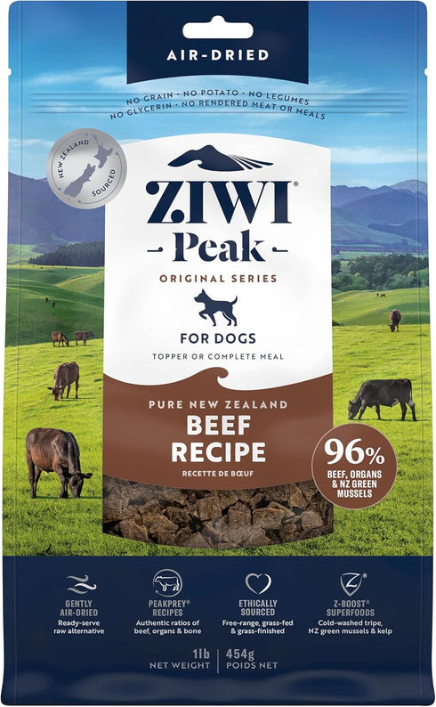 ZIWI Peak Air-Dried Dog Food Beef - All Natural, High Protein, Grain