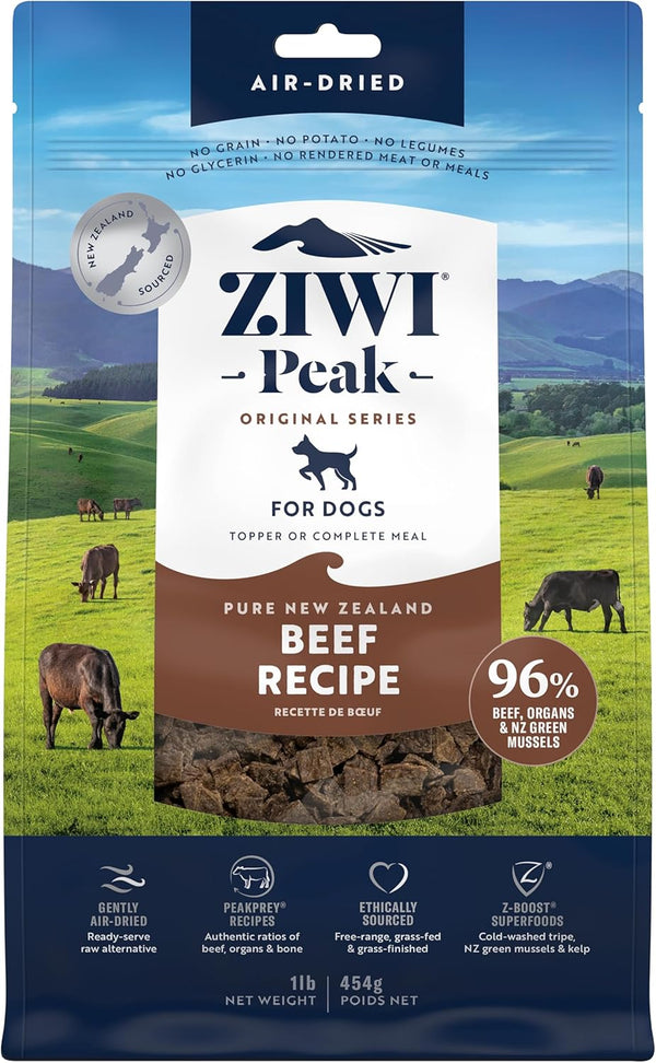 ZIWI Peak Air-Dried Dog Food Beef - All Natural, High Protein, Grain
