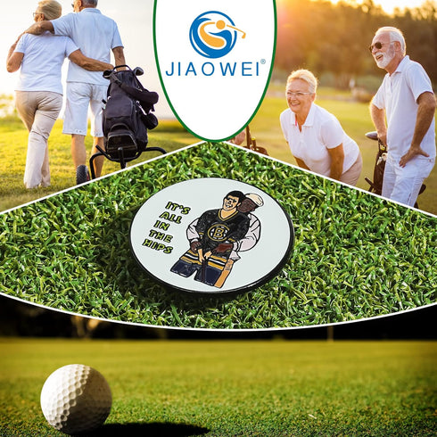 JIAOWEI Enamel Golf Ball Marker with Magnetic Hat Clip, Funny Golf Accessories for Golf Lovers