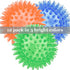 12 Pack Squeaky Dog Toys, Spiky Dog Balls for Dental Health, Squeaker Ball Toys for Aggressive Chewers (S 12PACK)