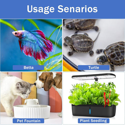 Super Mini Aquarium Heater, 30W Betta Adjustable Submersible Fish Heater with Digital Display for 4-6 Gallon Tanks