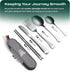 Portable Travel Silverware Set With Case, Includes 5 Pcs of Travel Utensils With Case, Stainless Steel Flatware Set For Camping, Easy to Travel, Lightweight (Silver) by TAPLORD