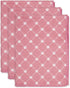 Bone Dry Pet Grooming Towel Collection Trellis Print, Microfiber Absorbent Drying Set, 15x30, Rose, 3 Count