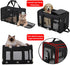 SWUVVI 25 LbsBlack Soft Sided Cat/Dog CarrierCollapsible Mesh Pets Travel Carriers for Pet/Puppy with Shoulder Strap
