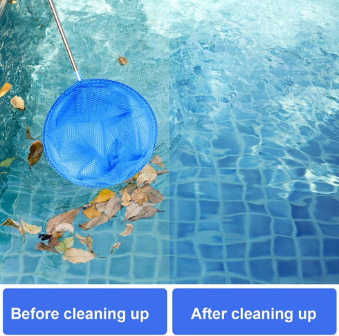 Generic Swimming Skimmer Swimming Pool Fishing Net, Pool Net with Stainless Steel Telescopic Pole, for Cleaning Above