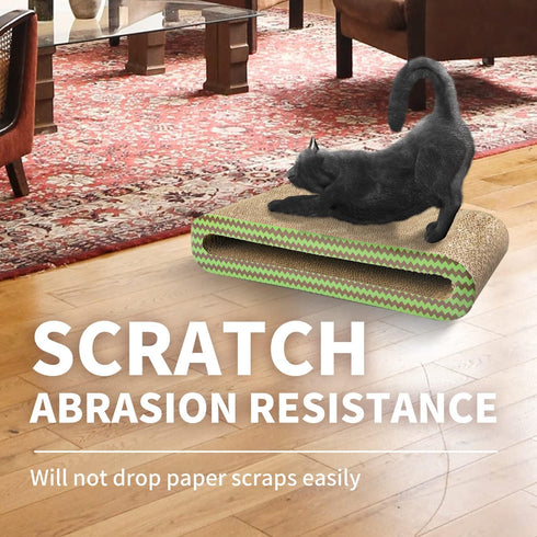 PAWISE Cat Scratcher Bed, Cardboard Sofa Kitten Scratching Board, Reversible Lounge Pad for Indoor Cats