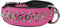 Dogs My Love Spiked Studded Genuine Leather Dog Collar, 1.75" Wide (14"-17" Neck; 1.75" Wide, Pink/Black)