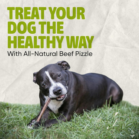 100% -12 Inch(4 Count) 7 oz Natural Bully Sticks & Beef Sticks for Dogs Grass-Fed Beef, Long-Lasting & Odor-Free Dog