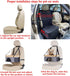 20lb ROODO Deluxe Dog Booster Seat with Height-Adjustable Foldable Metal Frame and Safety Leash,Portable Pet Car Seat