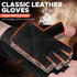 BEACE Weight Lifting Gym Gloves with Anti-Slip Leather Palm for Workout Exercise Training Fitness and Bodybuilding