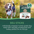 10 Count HEALTHFULS Deli Sticks Pork and Turkey Human-Grade Gluten-Free Soft and Chewy Dog Treats, Bag