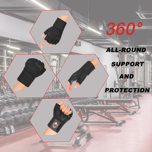 Spartan Gym Gloves for Men & Women Weight Lifting Gloves with Wrist Support, Full Palm Protection, Breathable Non-Slip