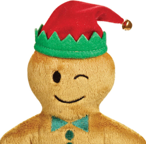 12 Piece Plush Dog Toy Clip Strip, Gingerbread Emoji Men