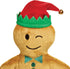 12 Piece Plush Dog Toy Clip Strip, Gingerbread Emoji Men