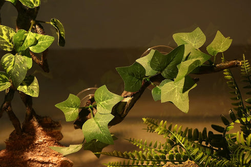 AQUA KT Reptile Corner Branch Terrarium Plant Decoration with Suction Cup for Lizard Snake Climbing